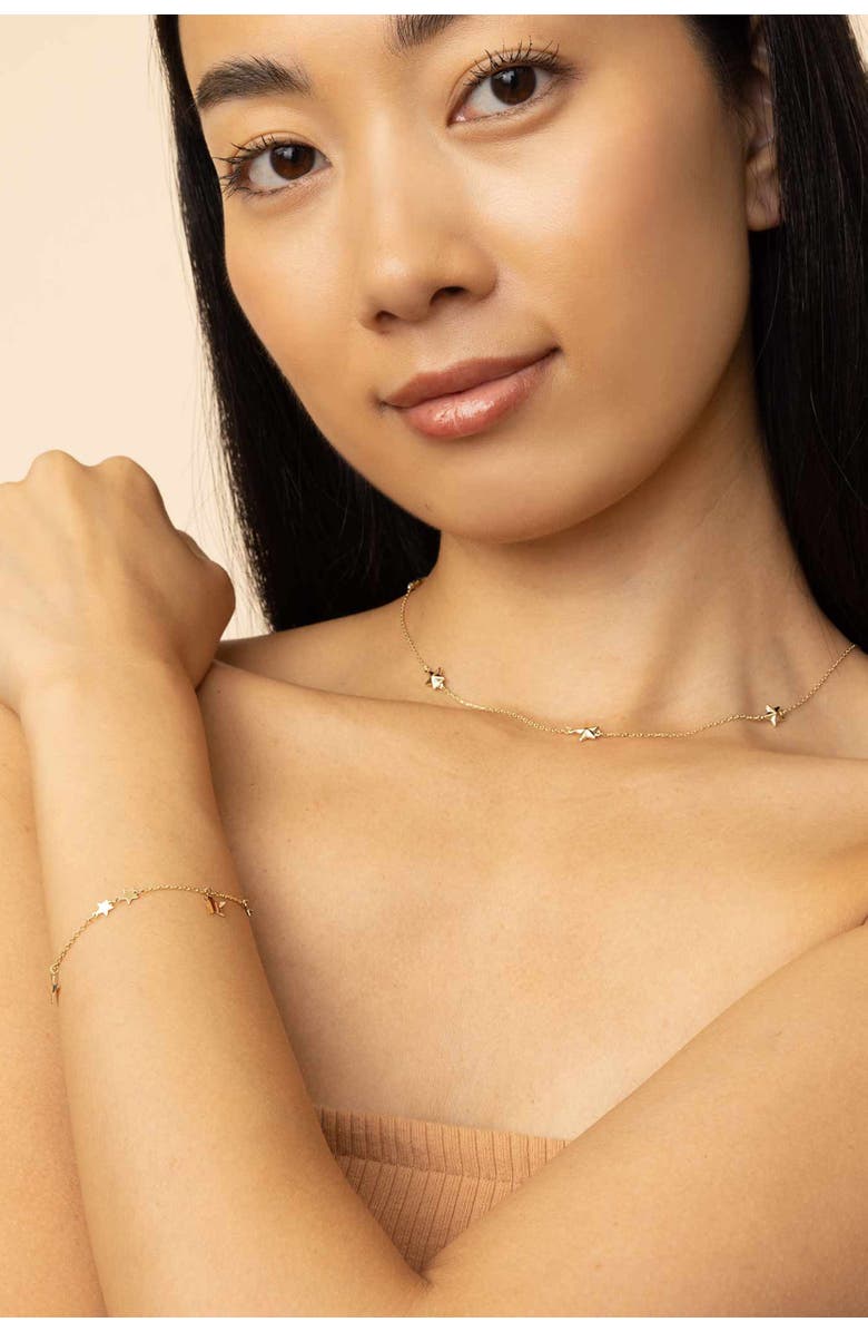 Oradina 14K Yellow Gold Street Star Necklace, Alternate, color, Yellow Gold