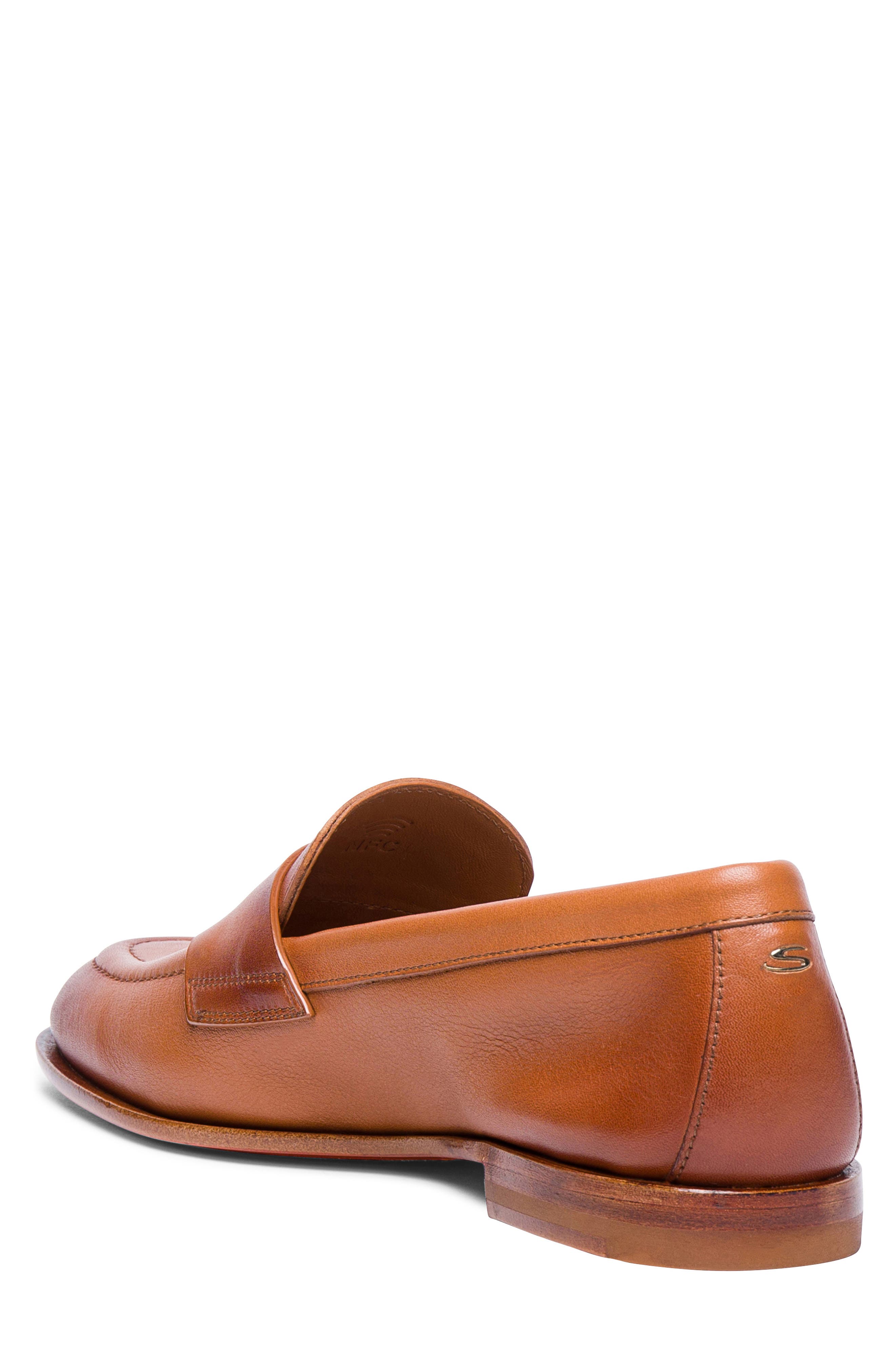 Leather Penny Loafer, Alternate, color, BROWN