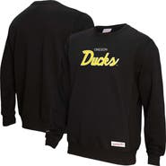 Mitchell & Ness Men's Mitchell & Ness  Black Oregon Ducks Elite Script Pullover Sweatshirt