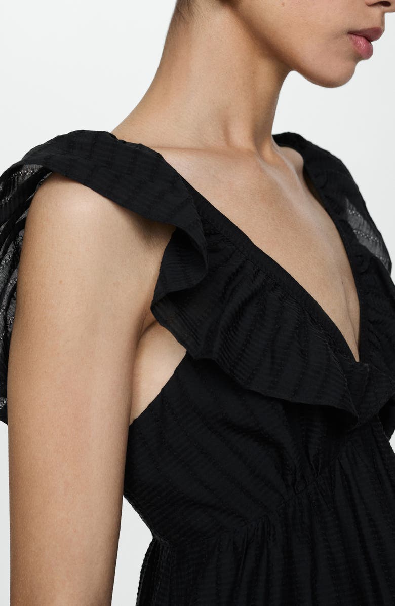 MANGO Ruffle Midi Dress, Alternate, color, 