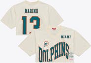 Mitchell & Ness Women's Mitchell & Ness Dan Marino Cream Miami Dolphins Retired Player Cropped Fashion Jersey
