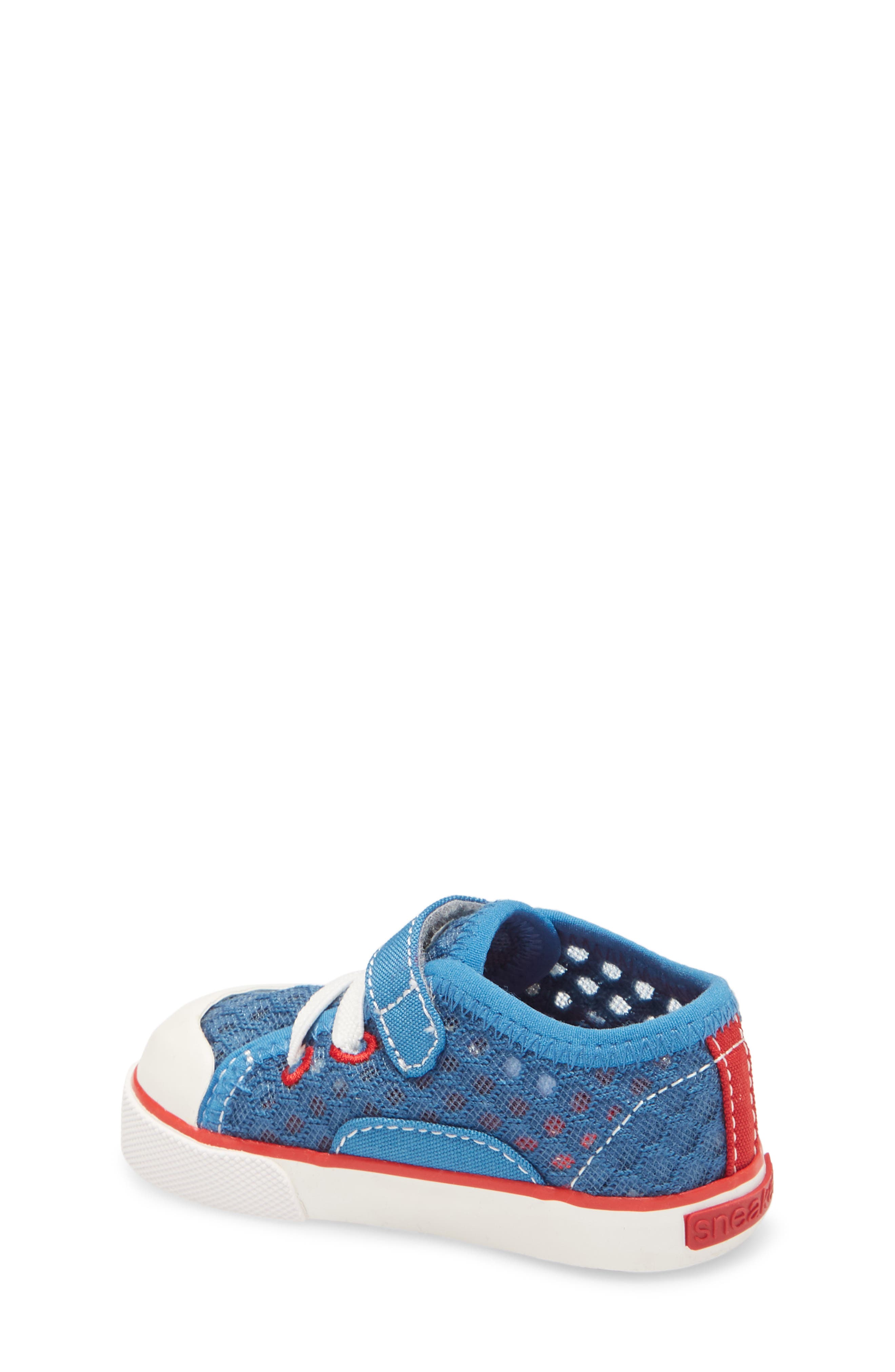 Saylor Sneaker, Alternate, color, BLUE/ RED