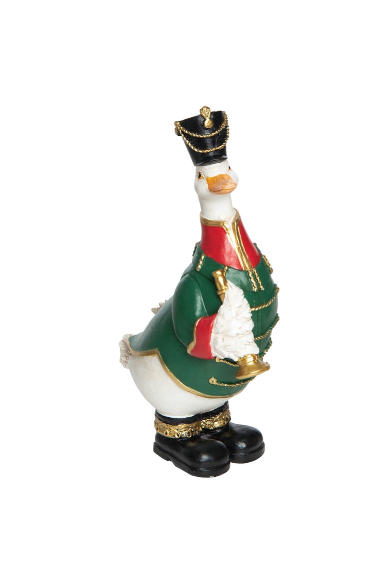 Resin Multicolored Christmas Duck Nutcracker Figurine, Main, color, Multicolored