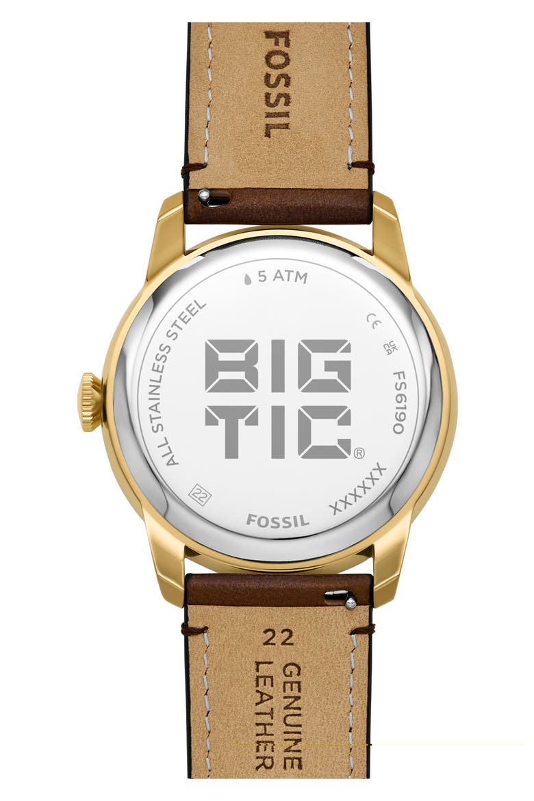 Townsman Big Tic Ana-Digi Watch, 42mm, Alternate, color, BROWN/ GOLD