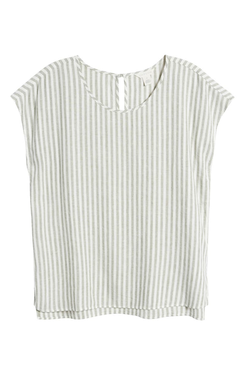 Caslon<sup>®</sup> Yarn Dye Linen Blend Top, Alternate, color,