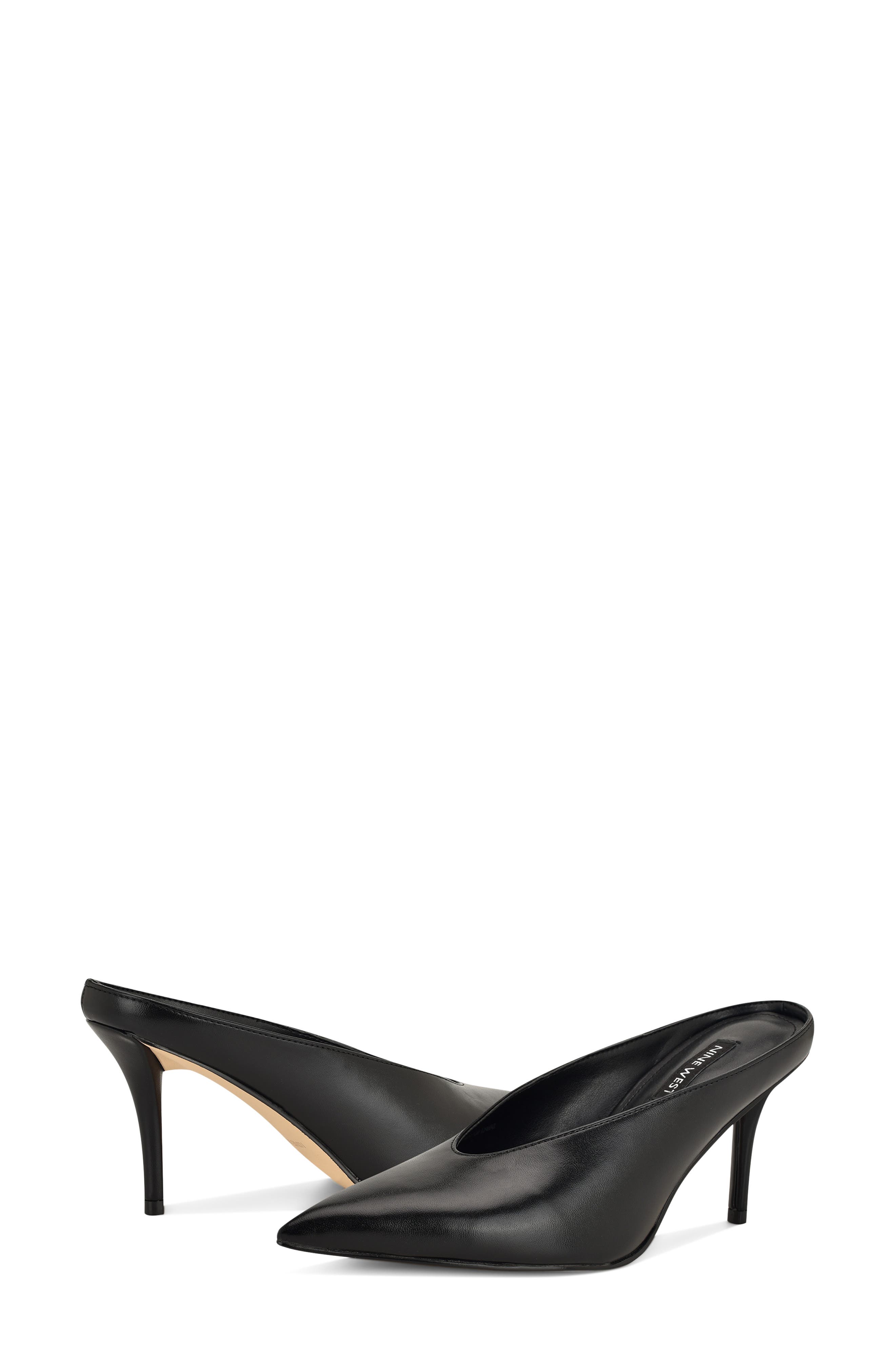 Nine West Verra Pointed Toe Mule, Alternate, color, Black
