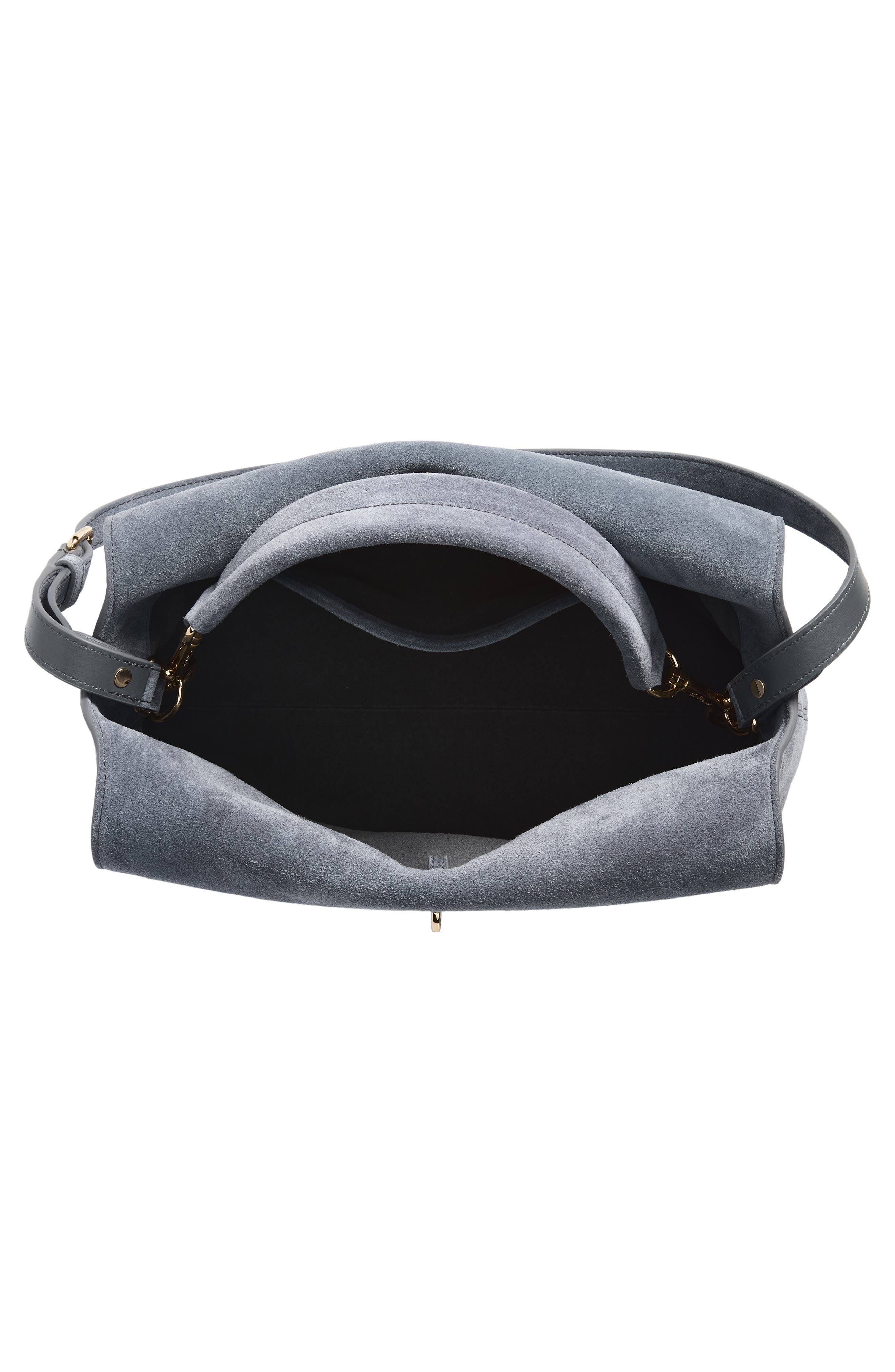 Stevie Suede Top Handle Bag, Alternate, color, FOGGY GREY