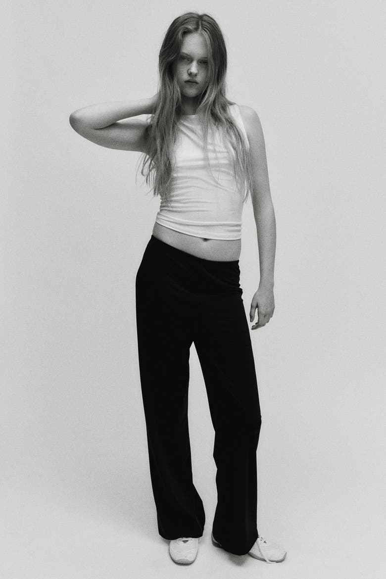 Jersey Pull-On Pants, Main, color, Black
