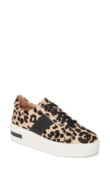 Linea Paolo Kim Sneaker In White/black Calf Hair