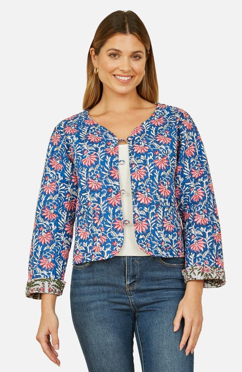 Reversible Floral Quilted Jacket