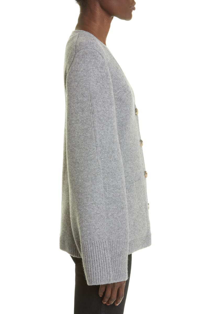 Khaite Lucy V-Neck Cashmere Cardigan, Alternate, color, 