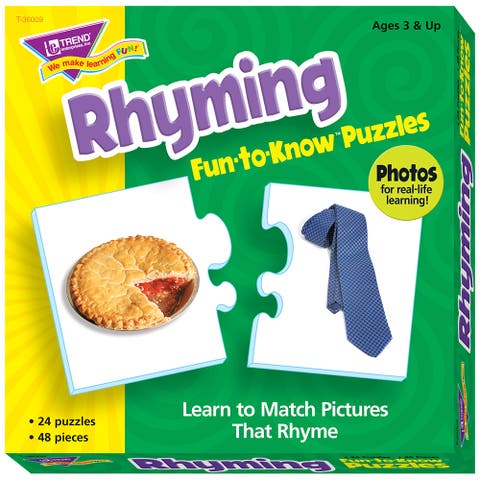 Rhyming Funtoknow Puzzles Matching Games To Build Language Skills