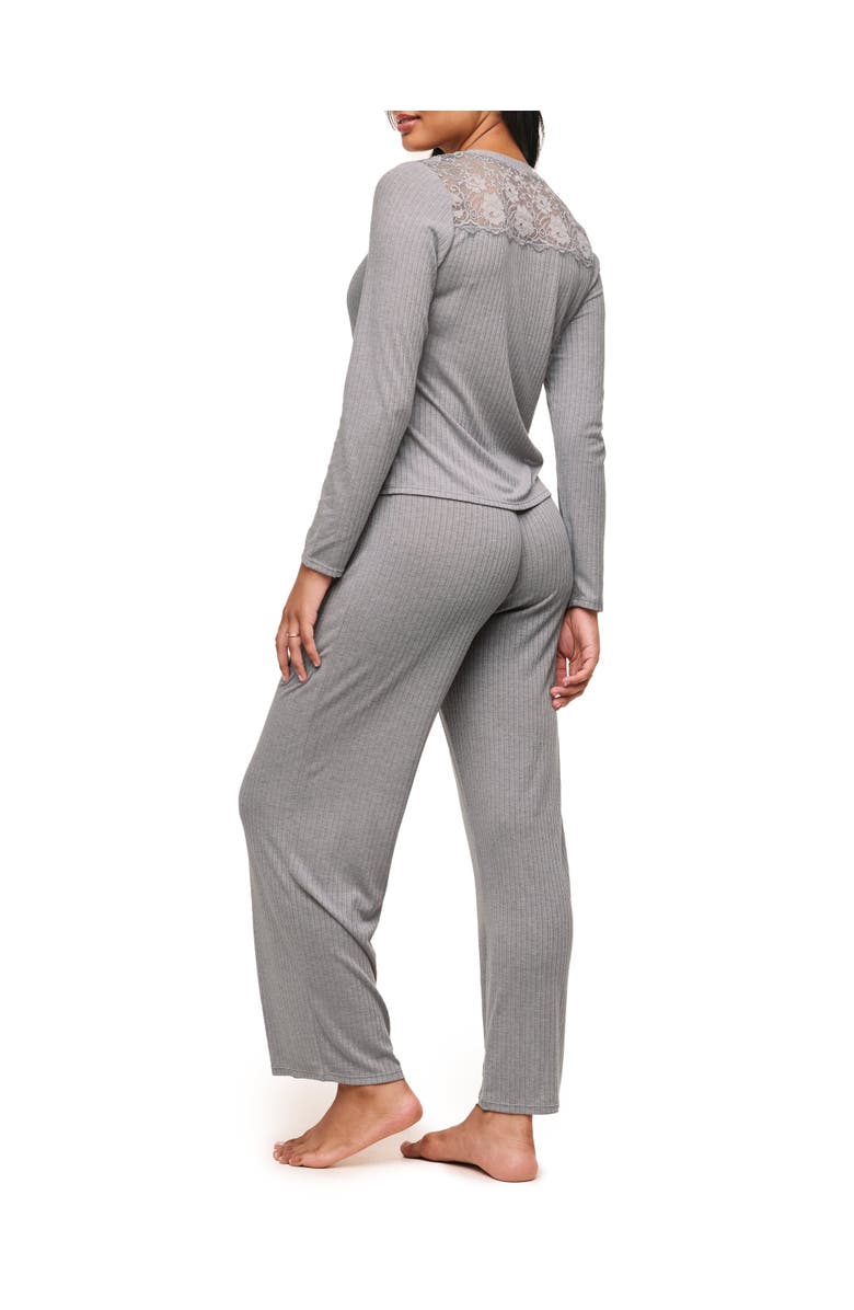 Adore Me Zahra Pajama Lounge Set, Alternate, color, Dark Grey