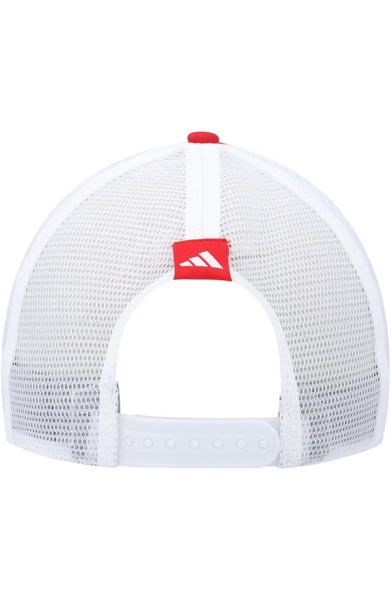 adidas Men's adidas Scarlet Nebraska Huskers Phrase Foam Front Trucker Adjustable Hat, Alternate, color, Scarlet