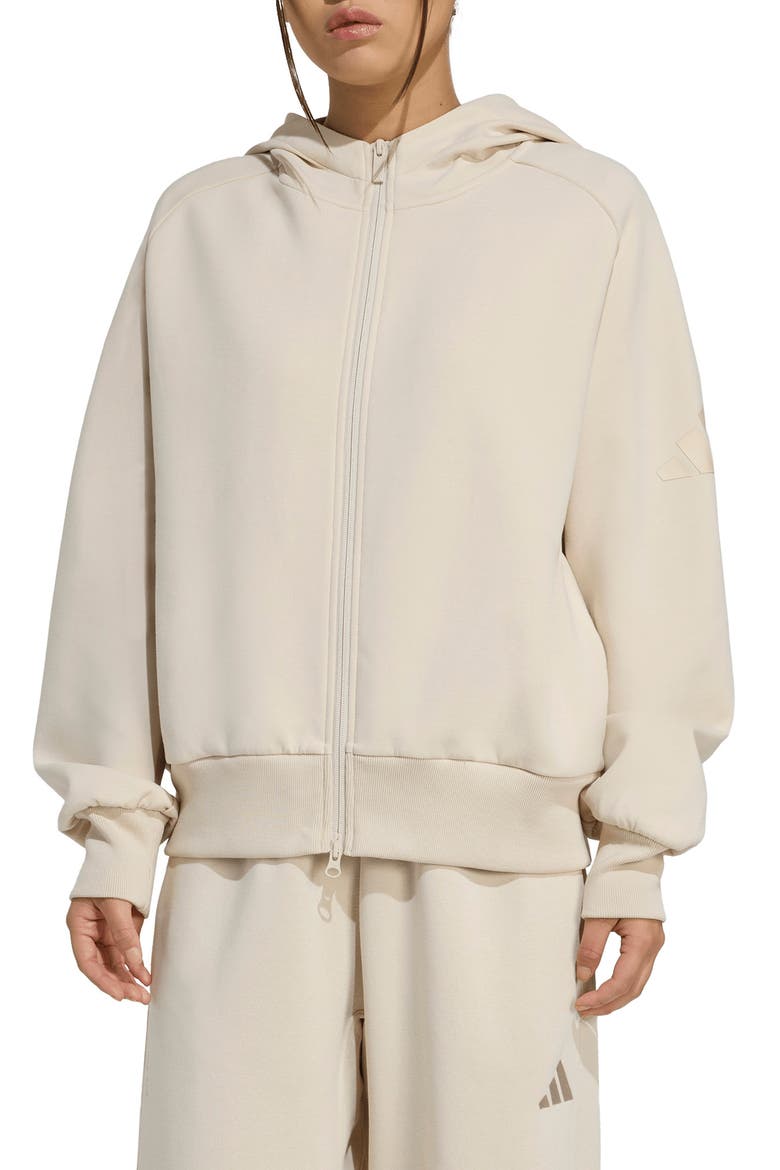 Full Zip Hoodie, Main, color, CRYSTAL LINEN/