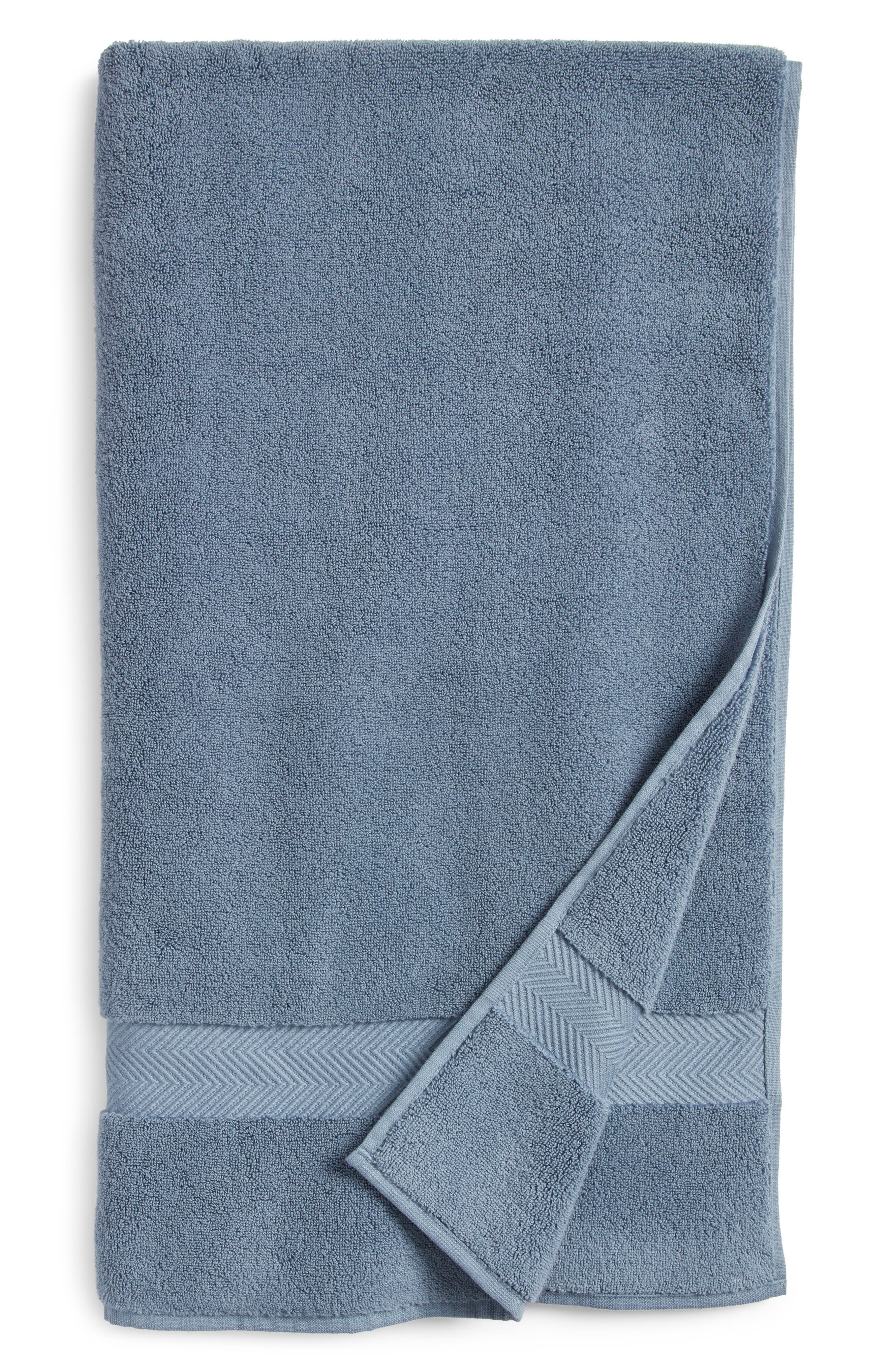 Nordstrom Organic Hydrocotton Bath Towel - Blue Chip, Bath Towel