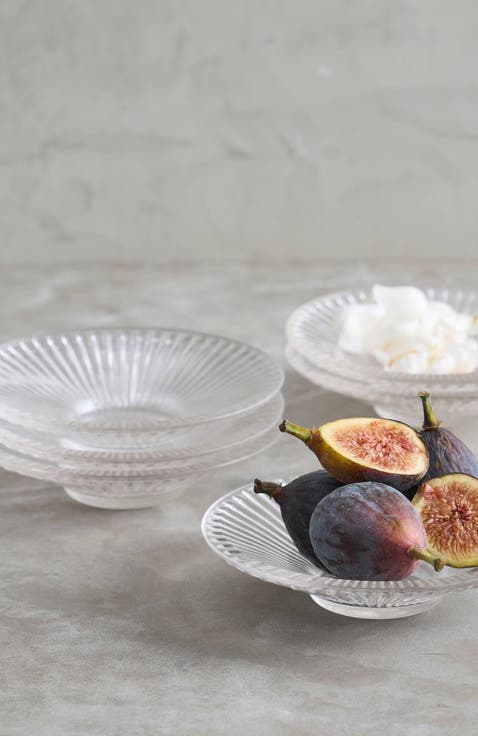 Clear Glass Small Plates - Set of 6