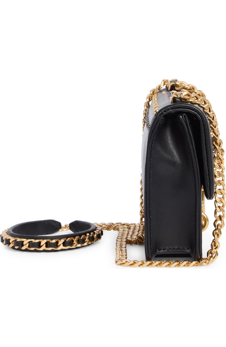 Rebecca Minkoff Gleaming Stud Mini Crossbody Bag, Alternate, color, Black