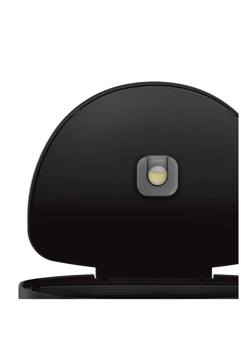 45L semi-round step can, Alternate, color, MATTE BLACK
