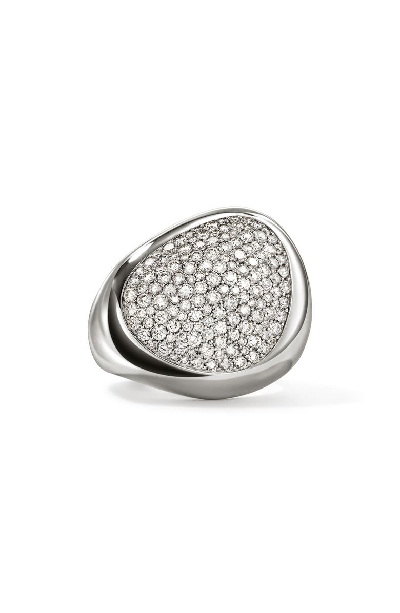 John Hardy Pebble Ring, Sterling Silver, Diamonds, Alternate, color,