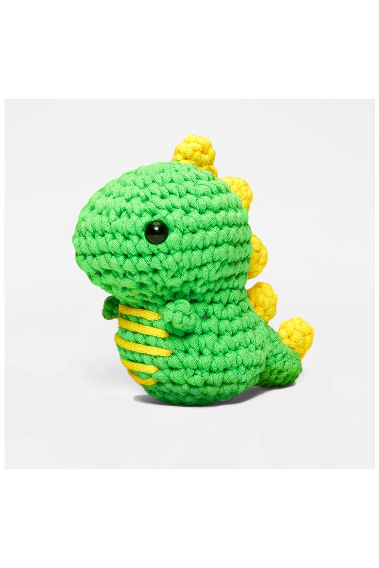 Dinosaur Crochet Kit, Alternate, color, GREEN