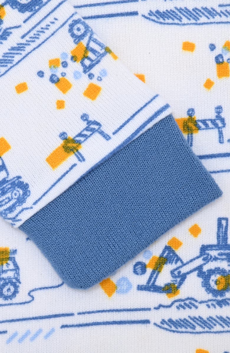 SLEEP ON IT Kids' Construction Trucks Two-Piece Pajamas & Socks Set, Alternate, color, 