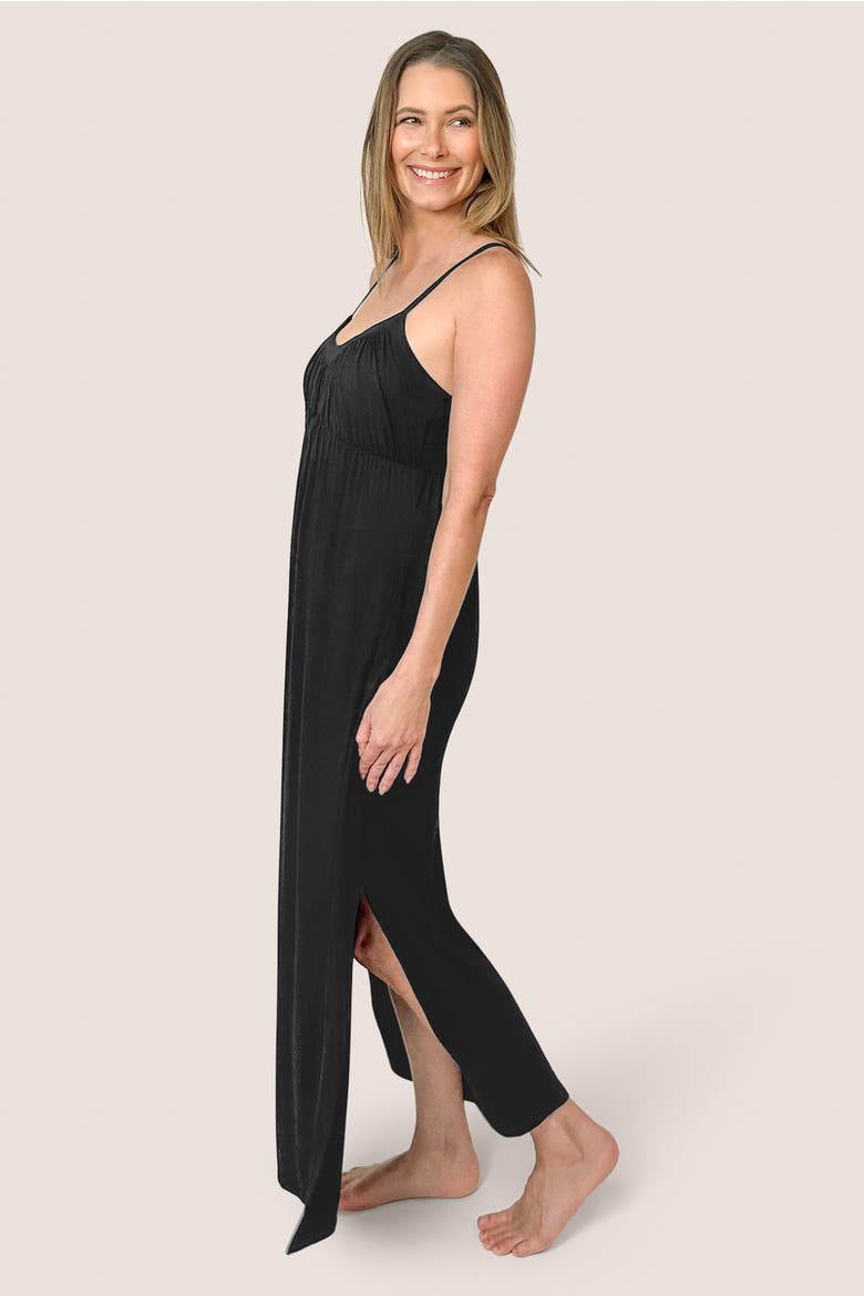 Baby Doll Bra-Free Nightgown, Alternate, color, Black