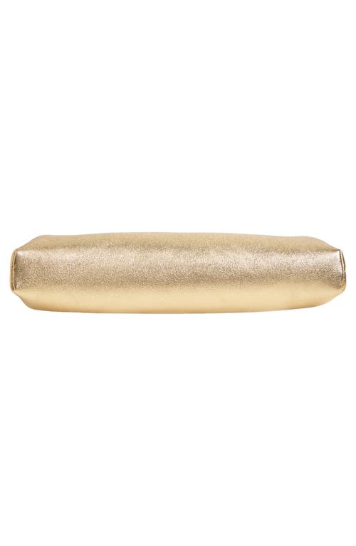 Jimmy Choo Skylar Frame Metallic Leather Clutch Bag