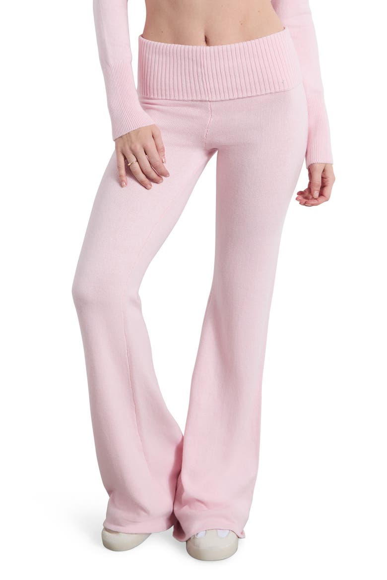 Barre Foldover Wide Leg Pants, Main, color, BALLERINA