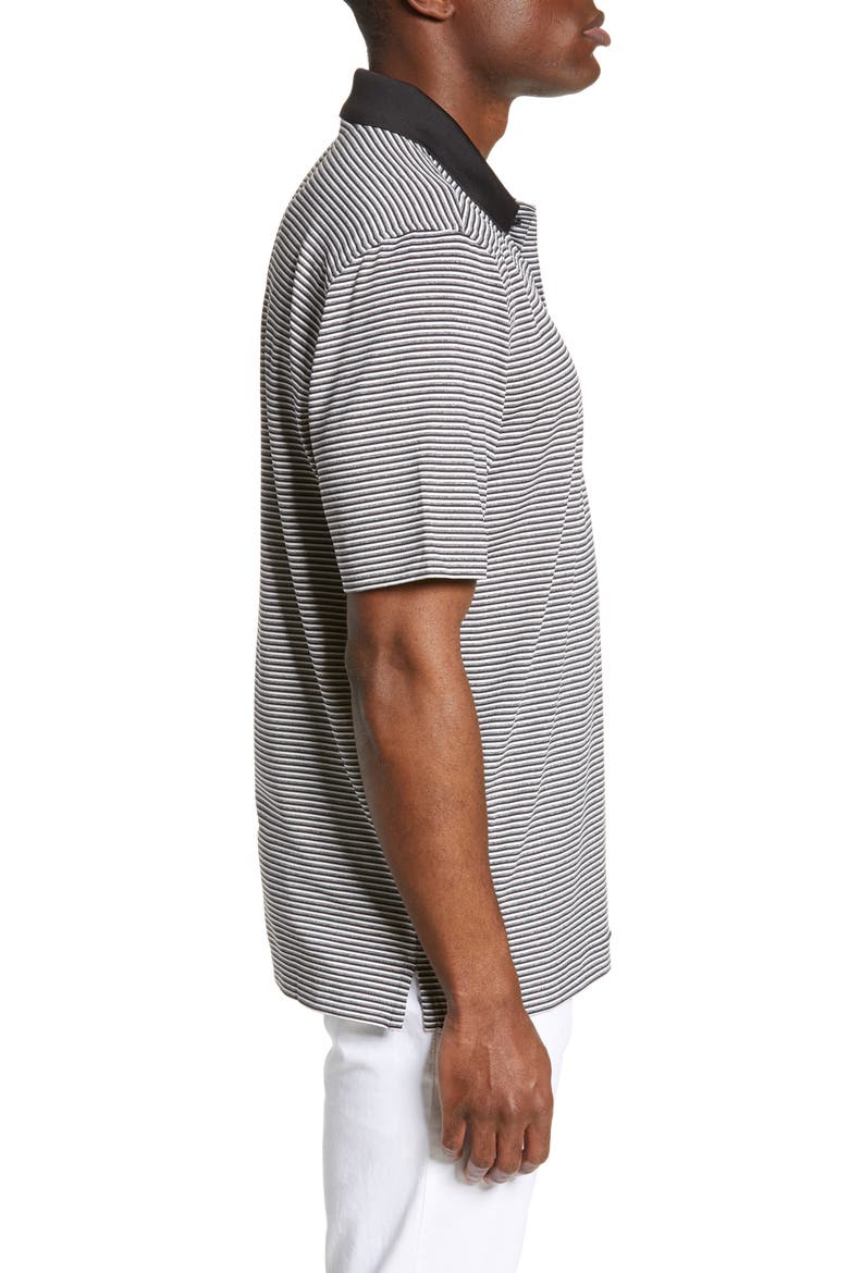 Forge DryTec Stripe Performance Polo, Alternate, color, BLACK
