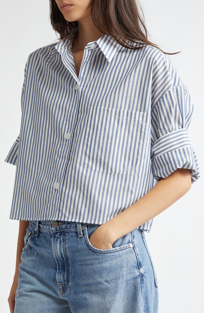 TWP Next Ex Crop Button-Up Top, Alternate, color, 