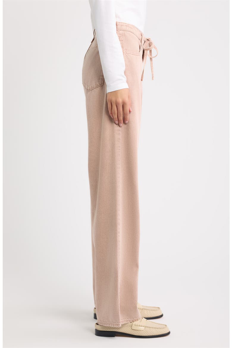 Phoebe Drawstring Wide Leg Jeans, Alternate, color, ROSE STONE