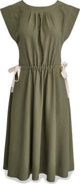 BCBG Tie Crepe Midi Dress