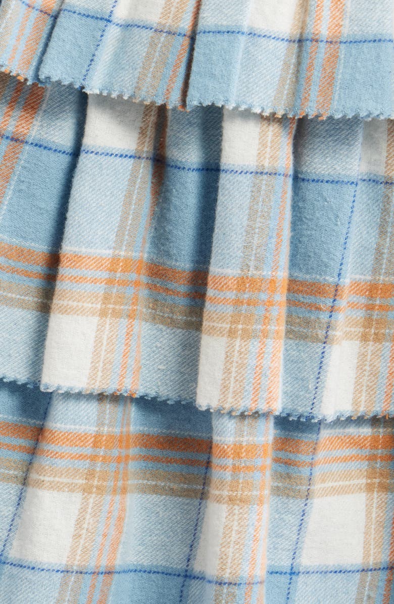 LOVE THE LABEL Vera Smocked Tiered Cotton Miniskirt, Alternate, color,