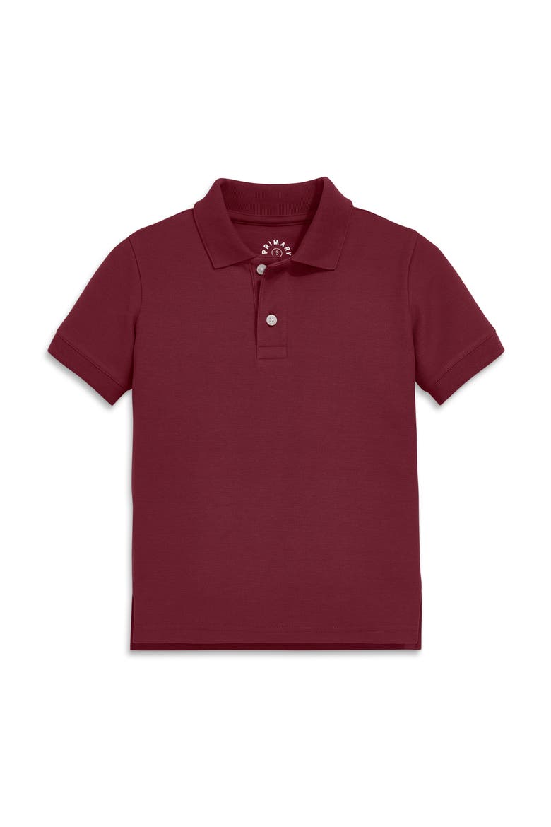 Kids Short Sleeve Pique Polo, Main, color, Plum