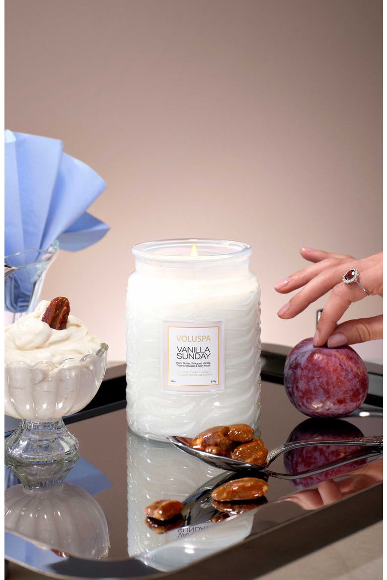 Vanilla Sunday Large Jar Candle, Alternate, color, VANILLA