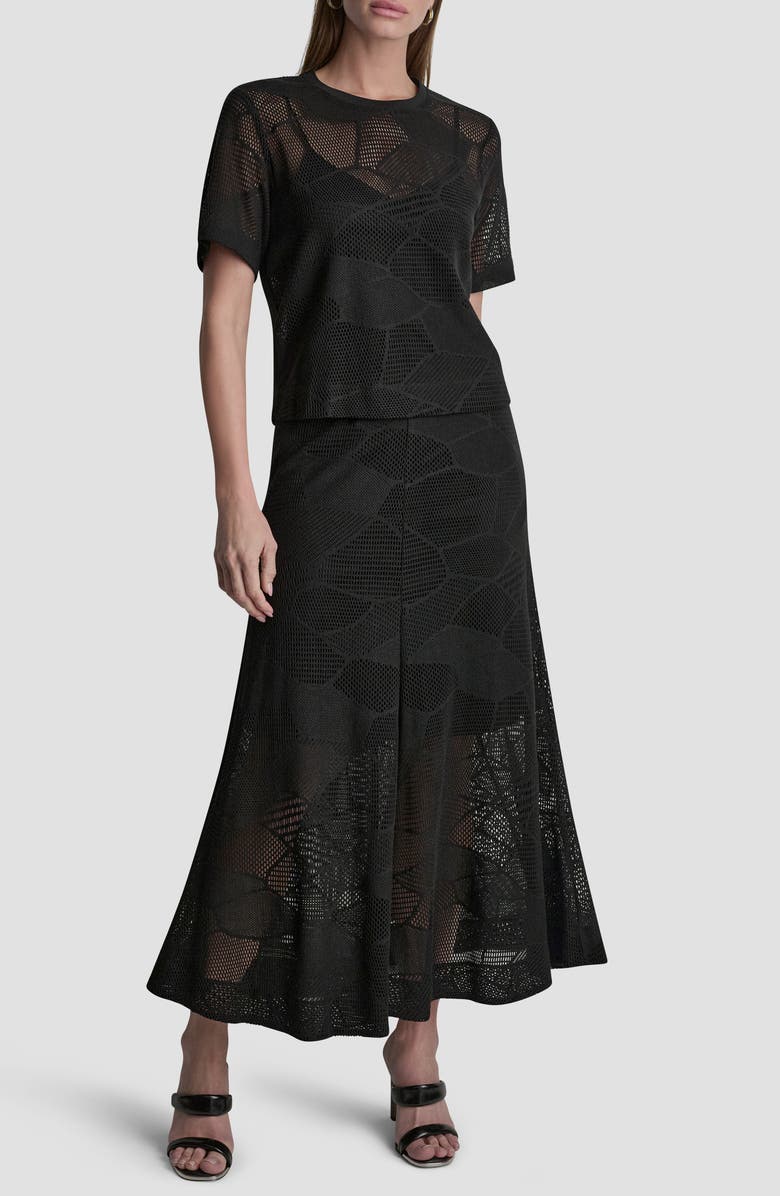 DKNY Croton Lace Top, Alternate, color, Black