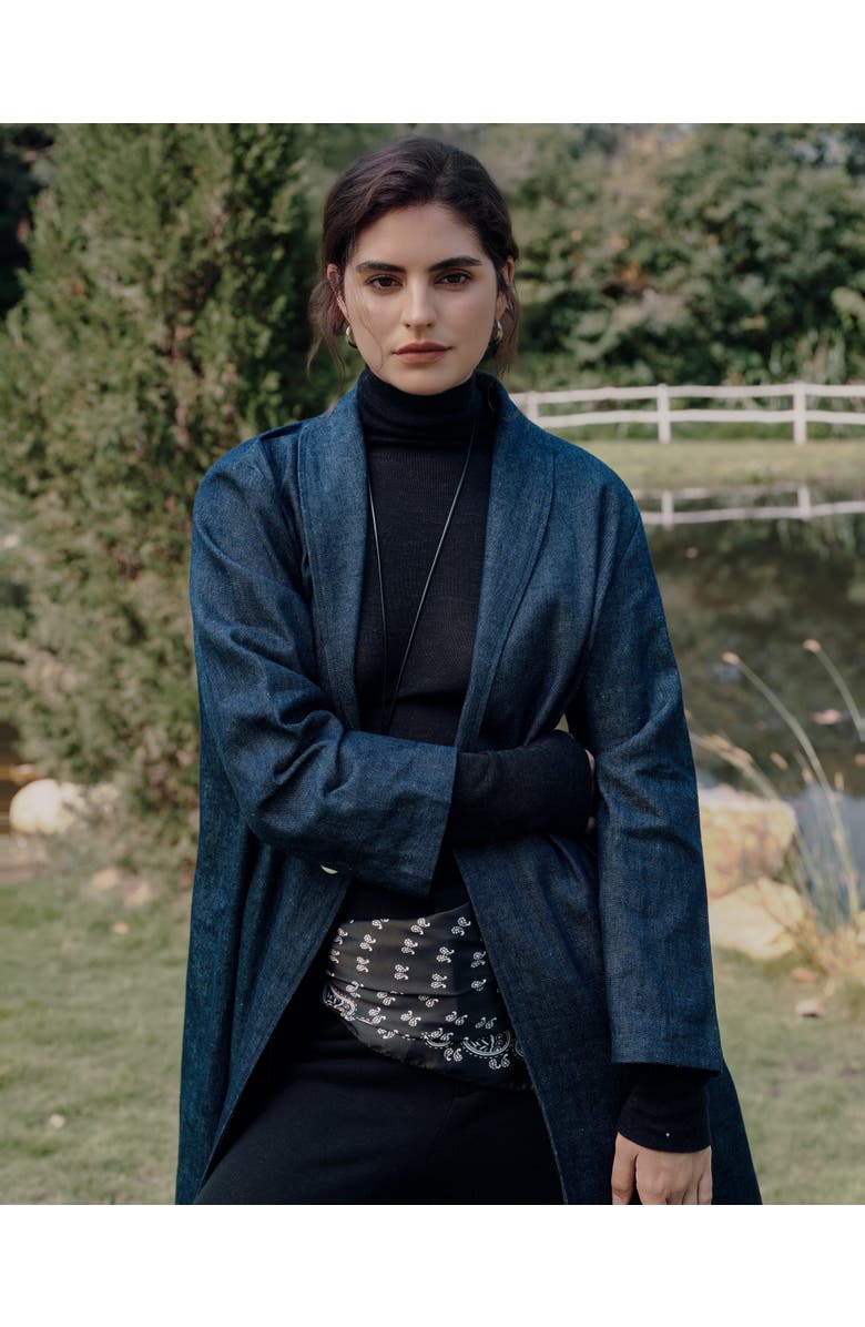 JUANA Ossa Knitted Hemp Turtleneck, Alternate, color, Black