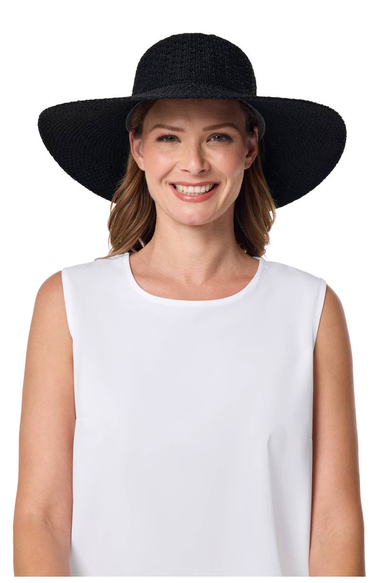 Coolibar Women's Packable Sun Hat - UPF 50+ Sun Protection - Perla, Main, color, Black
