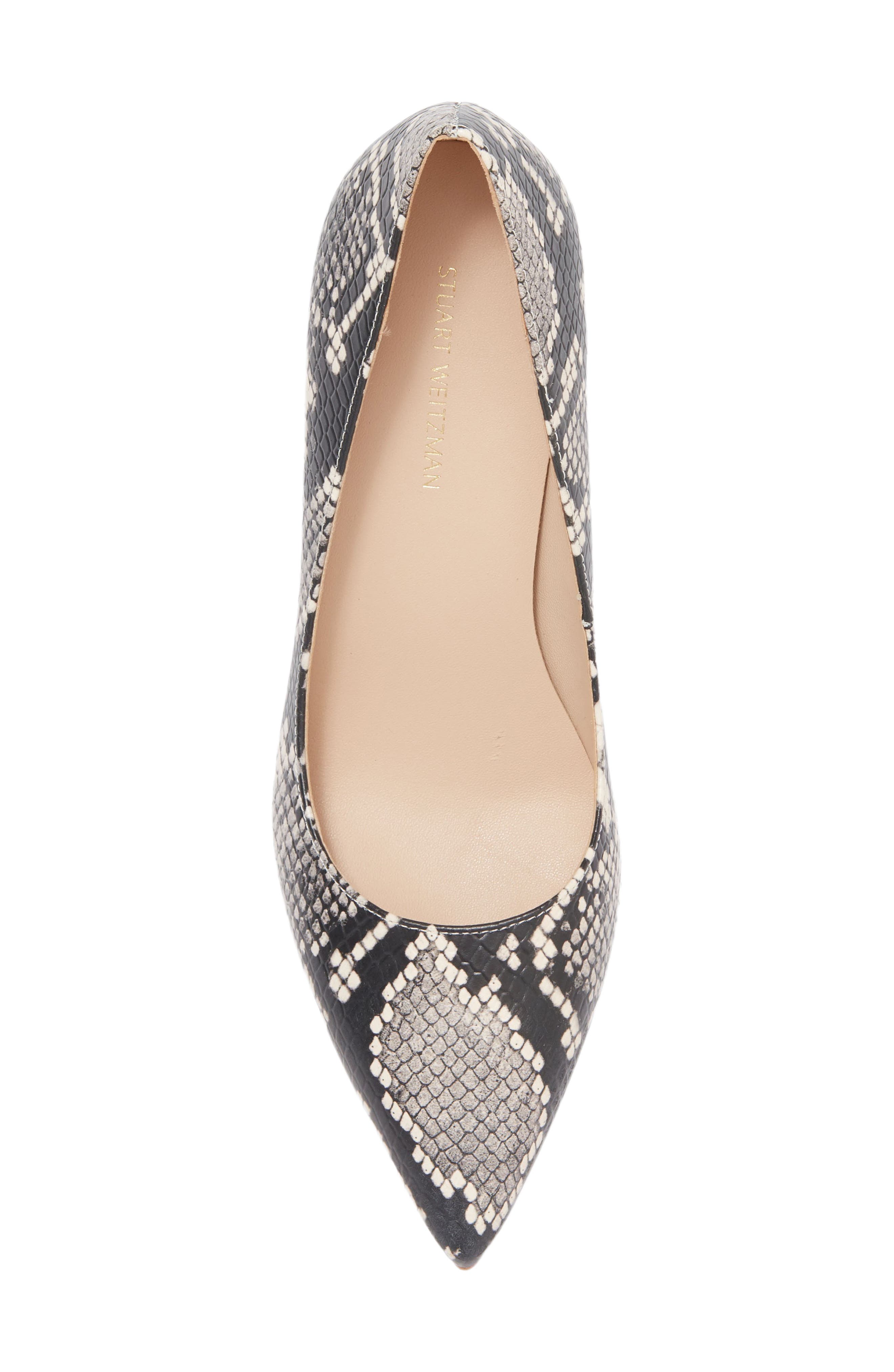 Ave 75 Croc Embossed Pump, Alternate, color, NATURAL