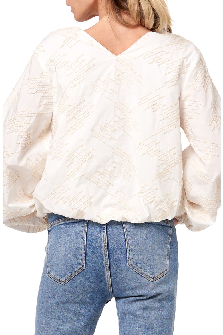 Ann Embroidered Bubble Top, Alternate, color, WHITE