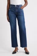 MOUSSY VINTAGE Medley Distressed Raw Hem Ankle Straight Leg Jeans