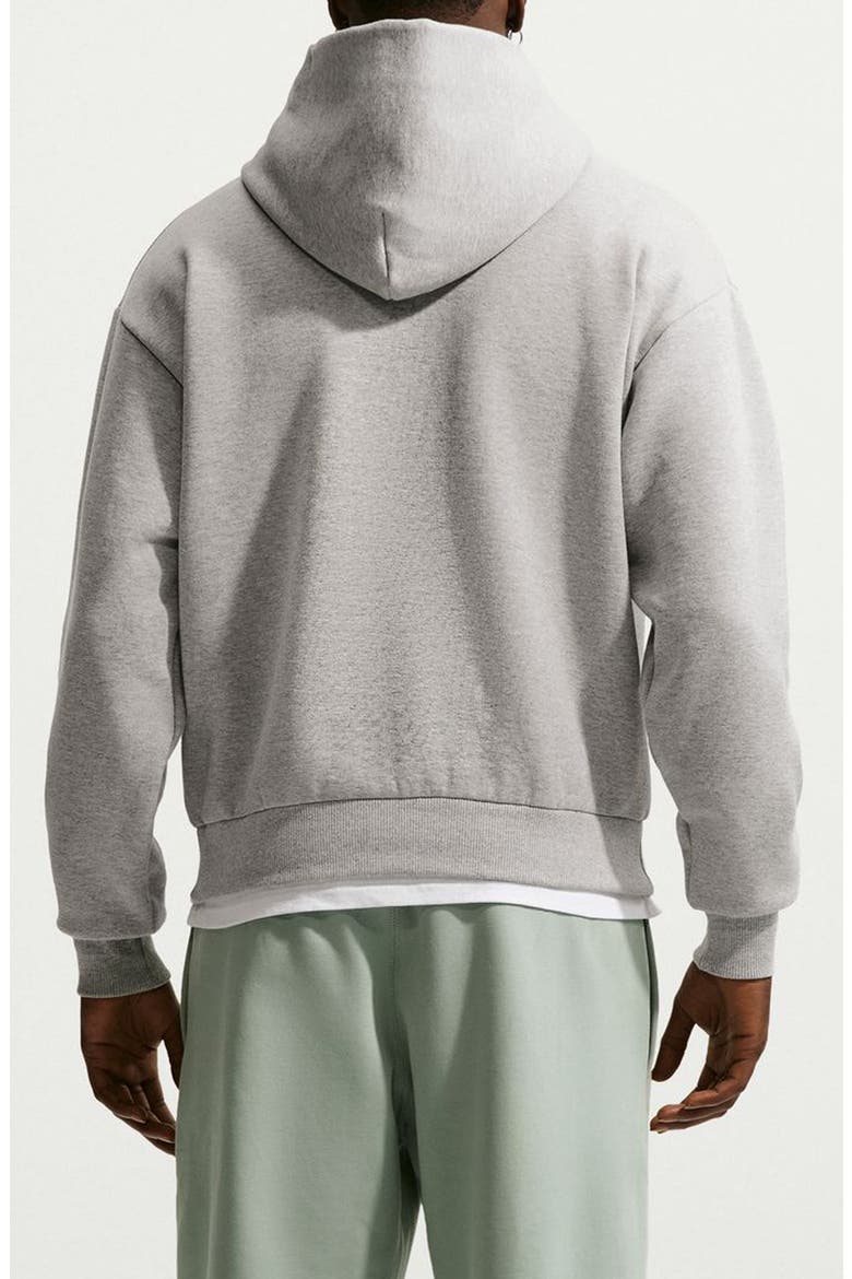 Solo Logo Fleece Hoodie, Alternate, color, DARK GREY HEATHER/ SAIL