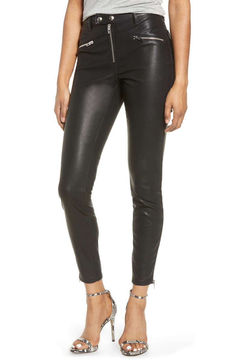 BLANKNYC Faux Leather Skinny Pants, Main, color, 