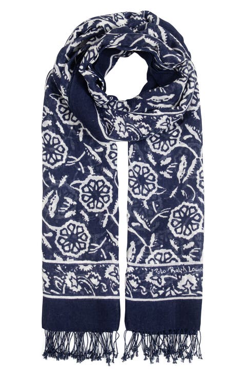 Floral Block Print Scarf