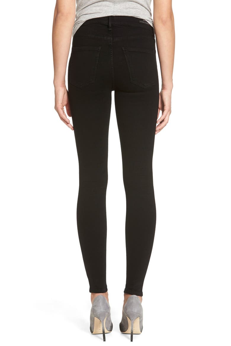 Rocket High Waist Skinny Jeans, Alternate, color, BLACK
