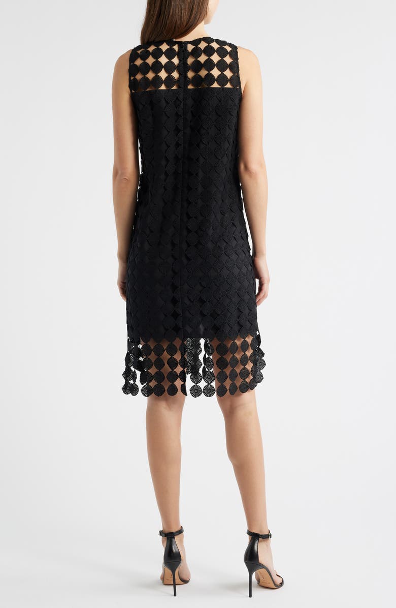 Anne Klein Fringe Embroidered Sleeveless Dress, Alternate, color, 