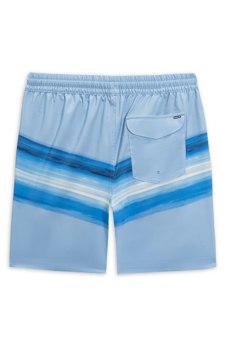 Hurley Horizon Stripes Volley Swim Shorts, Alternate, color, Baby Blue
