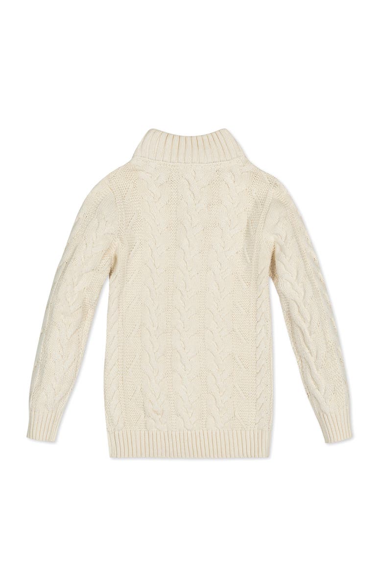 Hope & Henry Boys' Organic Mock Neck Cable Sweater, Kids, Alternate, color, Chunky Ivory Cable