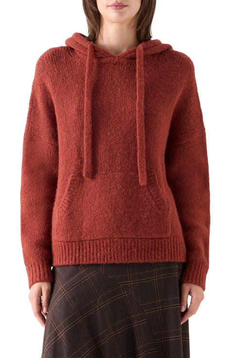Fluffy Alpaca Blend Sweater Hoodie
